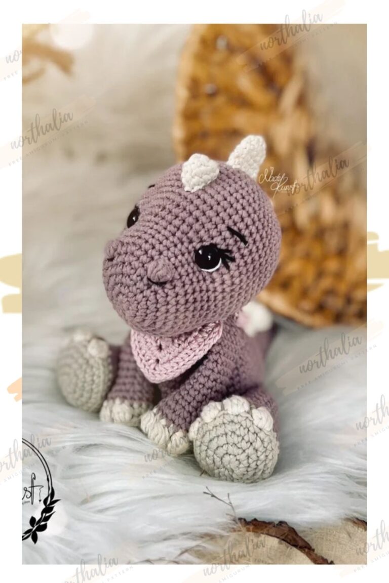 Happy Monroe Crochet Dinosaur Amigurumi Free Pattern