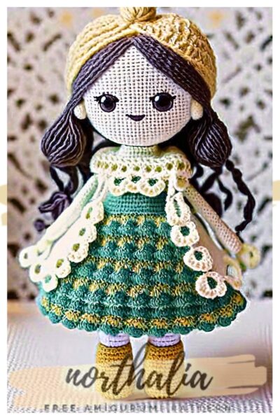 Farm Girl Emma Crochet Doll Amigurumi Free Pattern