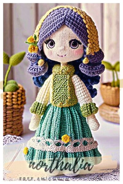 Farm Girl Emma Crochet Doll Amigurumi Free Pattern