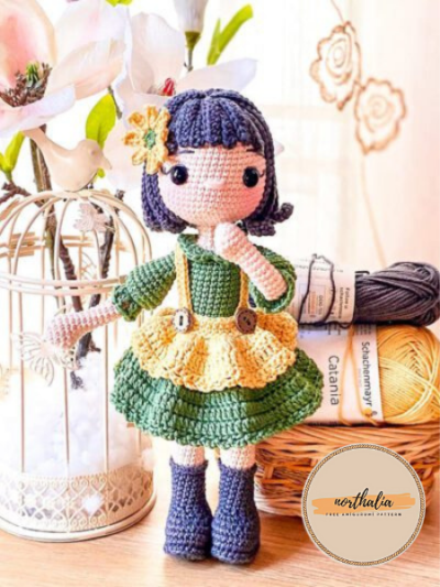 Farm Girl Emma Crochet Doll