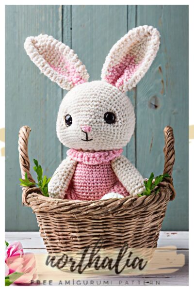 Crochet amigurumi Bunny Ready for Easter