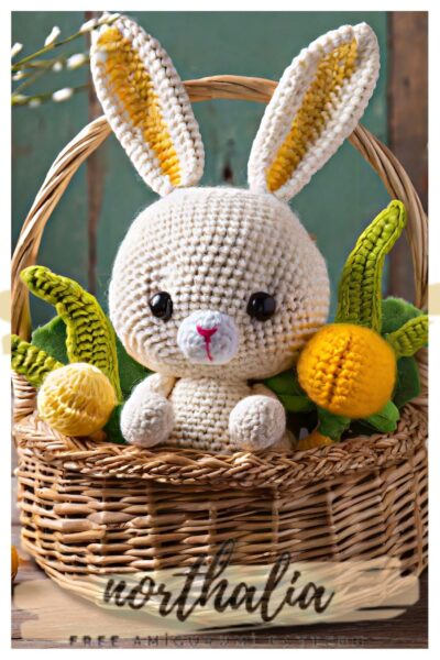 Crochet amigurumi Bunny Ready for Easter