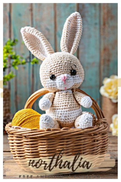 Crochet amigurumi Bunny Ready for Easter