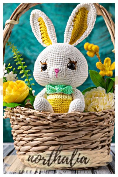 Crochet amigurumi Bunny Ready for Easter