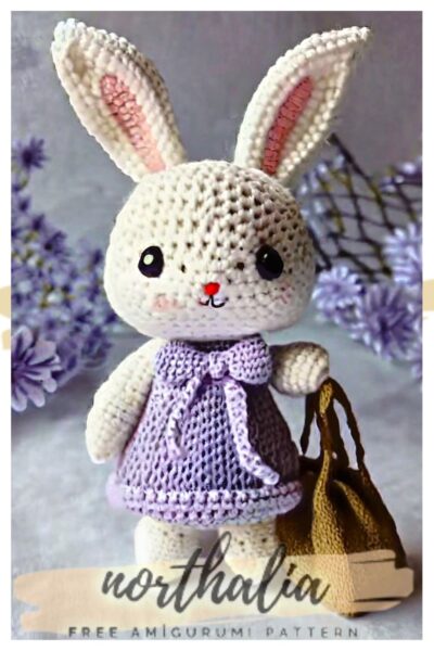 Crochet amigurumi Bunny Ready for Easter