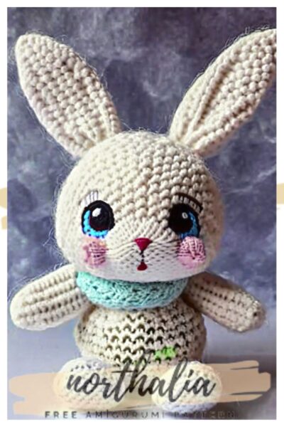 Crochet amigurumi Bunny Ready for Easter