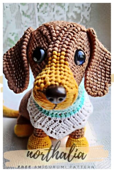 Amigurumi dachshund dog