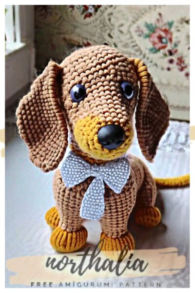 Amigurumi dachshund dog