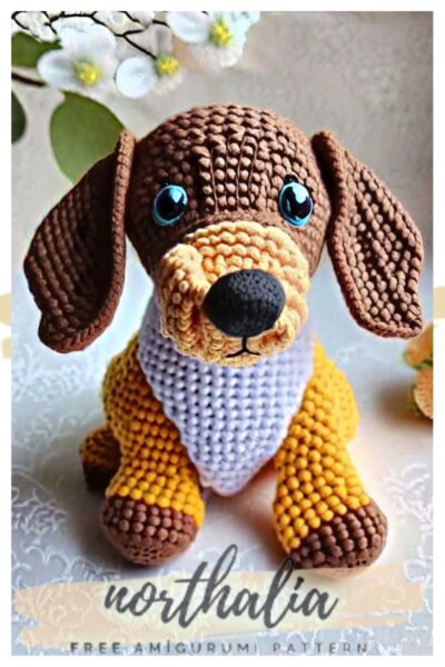 Amigurumi dachshund dog