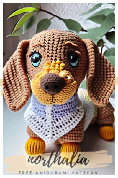 Amigurumi dachshund dog