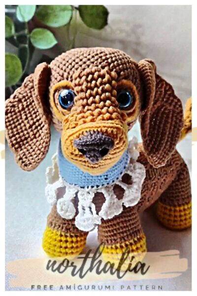 Amigurumi dachshund dog