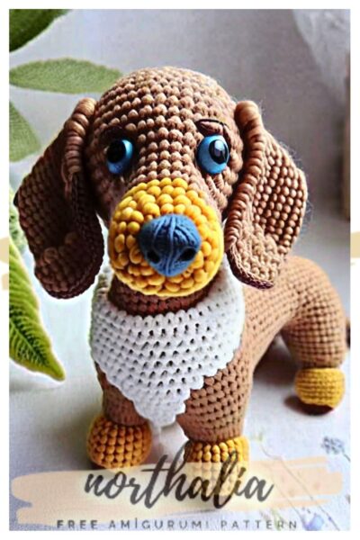 Amigurumi dachshund dog