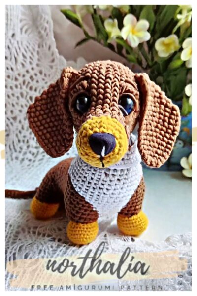 Amigurumi dachshund dog