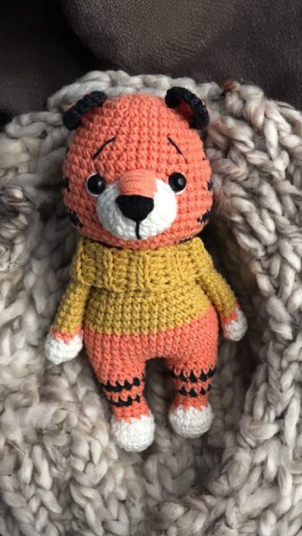 Amigurumi Tiger in Sweater 1