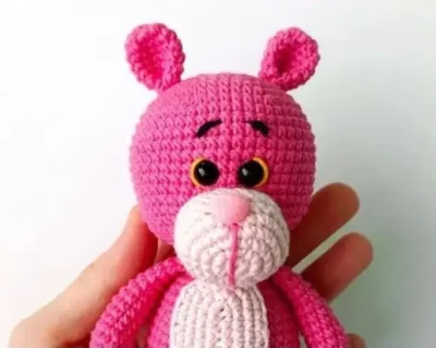  Amigurumi Pink Panther assembly