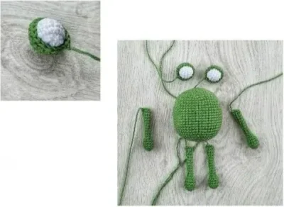 Amigurumi Frog Crochet Pattern assembly